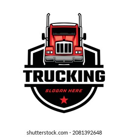 Trucking company logo design template