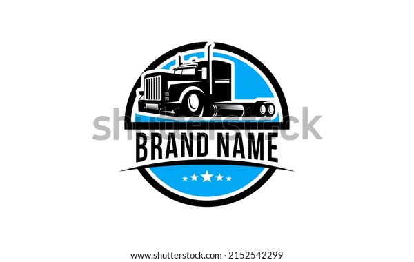 Trucking company\
logo. Emblem logo concept\
vector