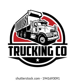 
Trucking Company Logo. Premium Badge Logo Vector. Ready made logo template set vector isolated