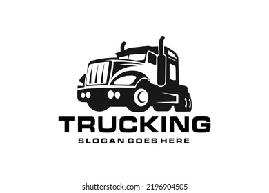 Trucking company logo, Semi trailer truck logo