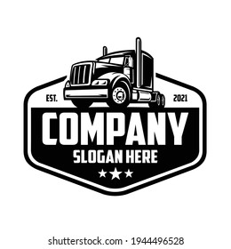 Trucking Company Logo, Semi Truck Logo, 18 Wheeler Ready Made Logo Template Set Vector Isolated