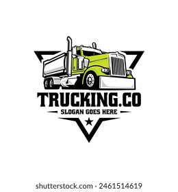 Trucking Firmenlogo Vektorgrafik. Am besten für Fracht und Lkw verwandte Industrie