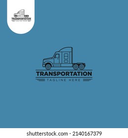 Trucking company ready made logo. Ready made logo template set vector isolated