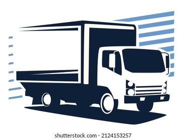 Trucking company silhouette design template