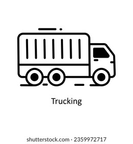 Trucking doodle Icon Design illustration. Logistics and Delivery Symbol on White background EPS 10 File
