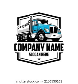 Trucking Freight Big Rig Company Emblem Badge Logo Vector