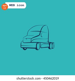 Trucking icon Flat.