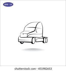 Trucking icon Flat.