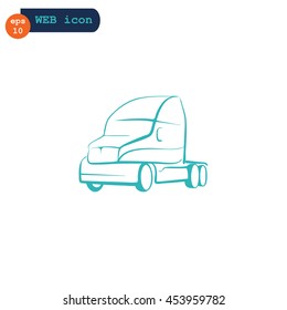 Trucking icon Flat.