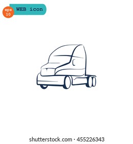 Trucking icon Flat.