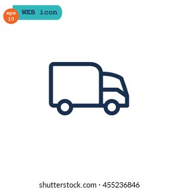 Trucking icon Flat.