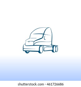 Trucking icon Flat.