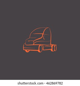 Trucking icon Flat.
