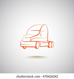 Trucking icon Flat.
