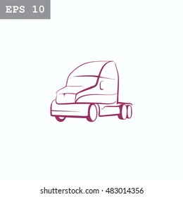 Trucking icon Flat.