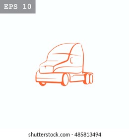 Trucking icon Flat.
