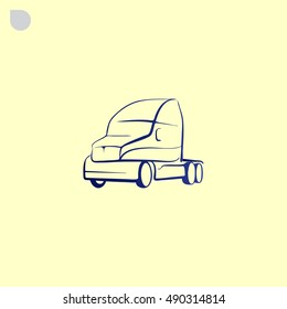 Trucking icon Flat.
