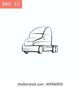 Trucking icon Flat.