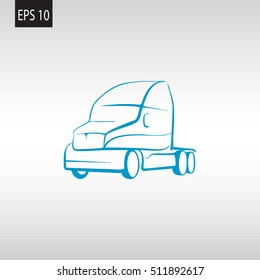 Trucking icon Flat.