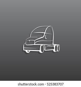 Trucking icon Flat.