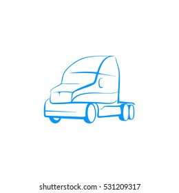Trucking icon Flat.