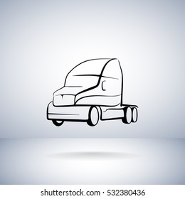 Trucking icon Flat.
