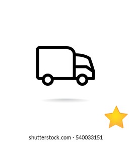 Trucking icon Flat.
