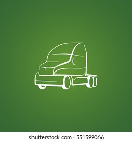 Trucking icon Flat.