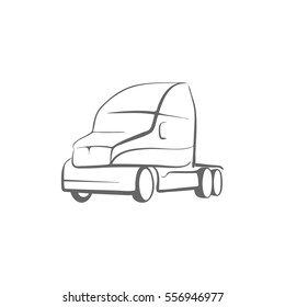 Trucking icon Flat.
