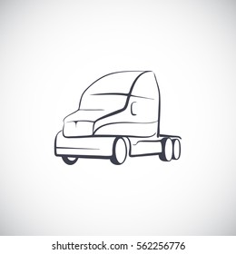 Trucking icon Flat.