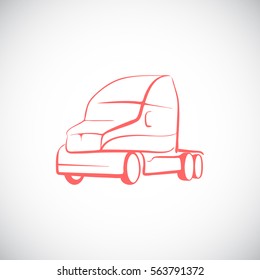 Trucking icon Flat.