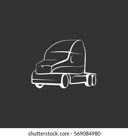 Trucking icon Flat.