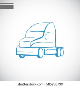 Trucking icon Flat.