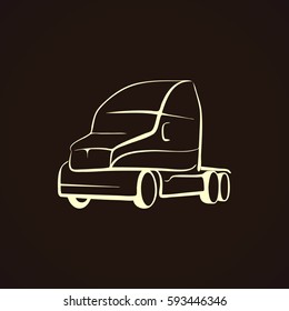 Trucking icon Flat.