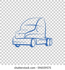 Trucking icon Flat.