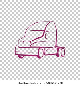 Trucking icon Flat.