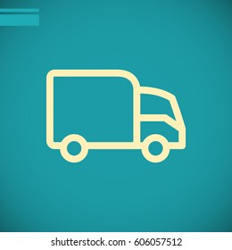 Trucking icon Flat.