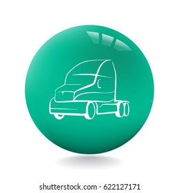 Trucking icon Flat.