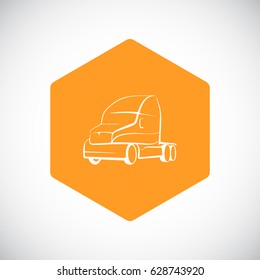 Trucking icon Flat.