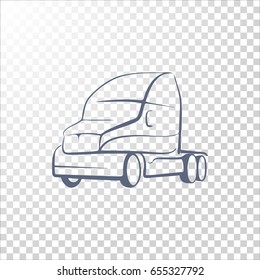 Trucking icon Flat.