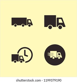trucking icon. trucking vector icons set fast delivery truck and truck
