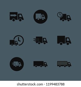 trucking icon. trucking vector icons set fast delivery truck and truck