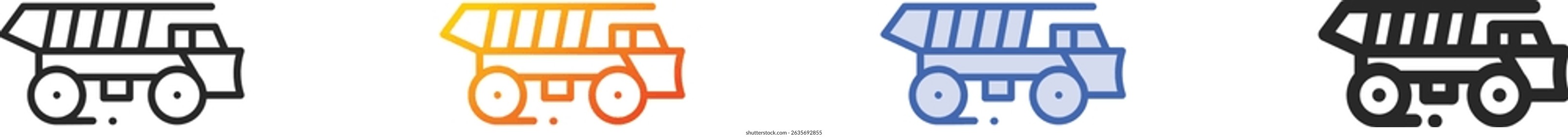 trucking icon.Thin Linear, Gradient, Blue Stroke and bold Style Design Isolated On White Background