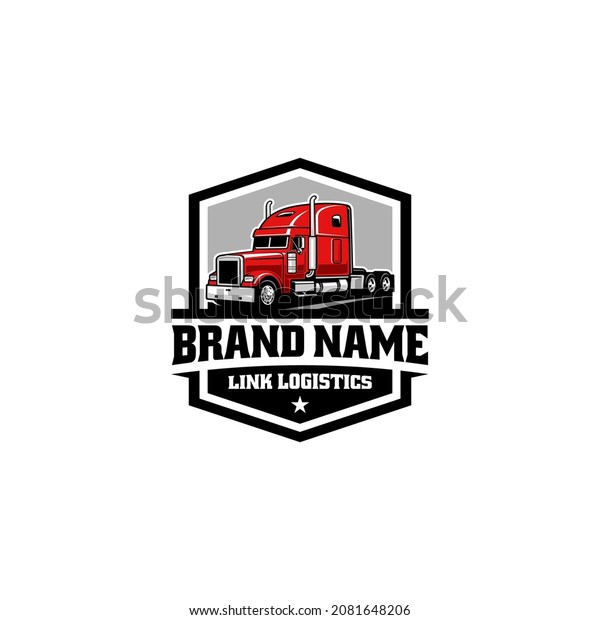 trucking
industry - american truck - big rig logo vector
