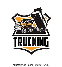 Trucking industry logo. Ready made trucking related industry logo emblem vector isolated