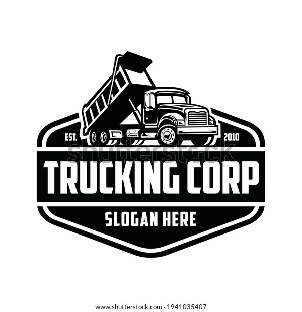 Trucking Logo Bold Badge Trucking Logo Stock Vector (Royalty Free ...