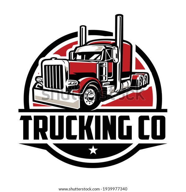 Trucking logo. Premium vector logo design\
isolated. Ready made logo\
concept