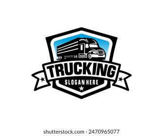 Trucking logo semi trailer truck logo