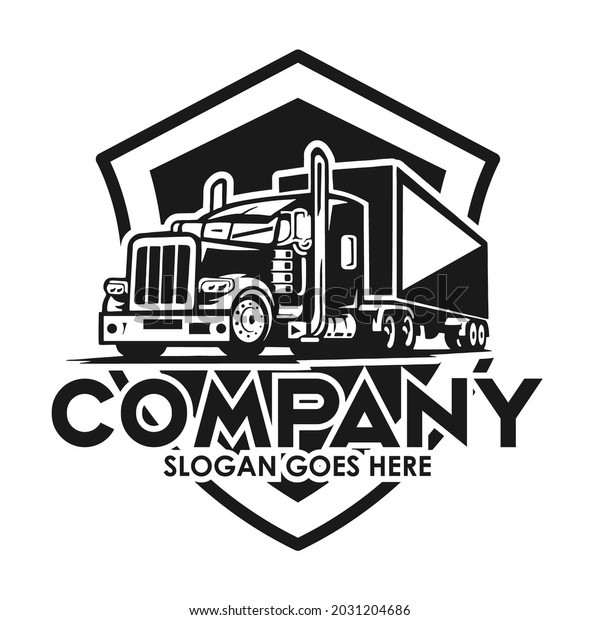 Trucking logo template. Premium truck logo vector\
isolated 