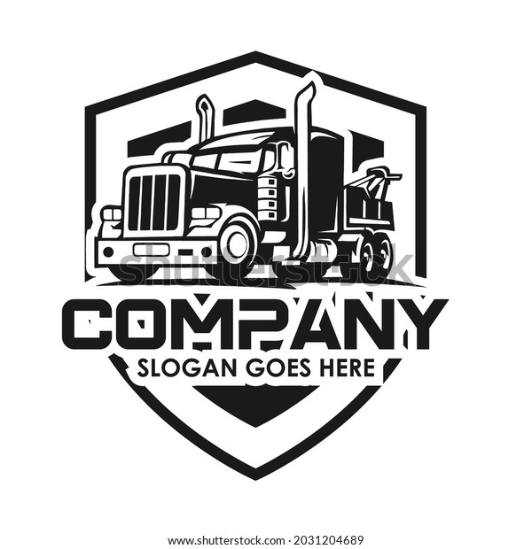 Trucking logo template. Premium truck logo vector\
isolated 
